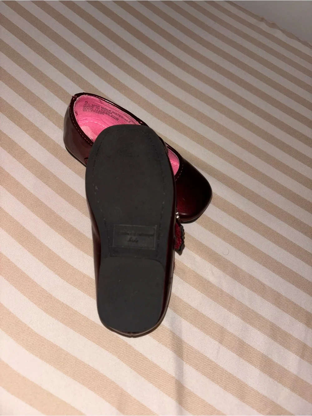 cupcakes & cashmere Metallic Berry Mary Jane Shoes with Pink Lining